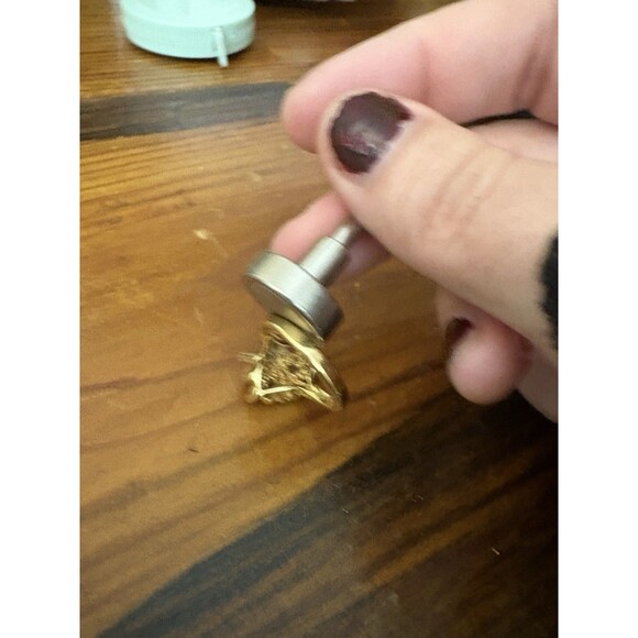 Vintage Gold Tone Ring Costume Jade Onyx Tiger Eye Coral Cubic Zirconia - Picture 7 of 10